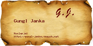 Gungl Janka névjegykártya
